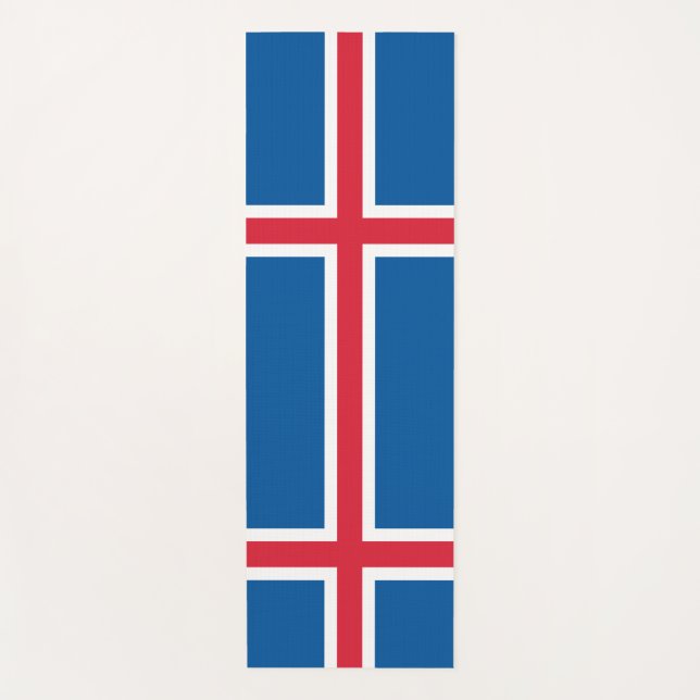 Patriotische Yoga Mats mit Flagge Islands Yogamatte (Vorderseite)