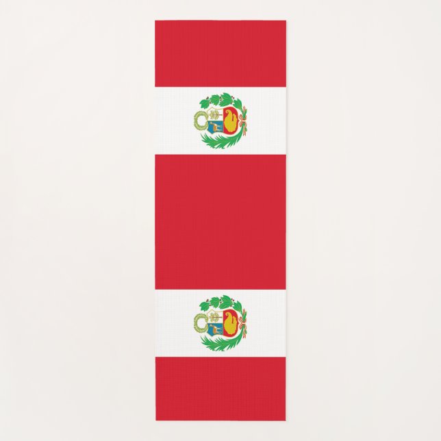 Patriotische Yoga Mats mit Flagge Perus Yogamatte (Vorderseite)