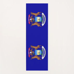 Patriotische Yoga Mats mit Flagge von Michigan Yogamatte