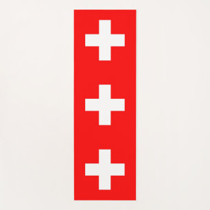 Patriotische Yoga Mats mit Schweizer Flagge Yogamatte