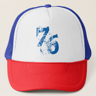 patriotische Zahl-76 rot-weiß blau USA Truckerkappe