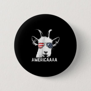 Patriotische Ziege Funny Goat America Button