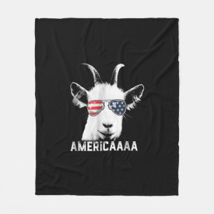 Patriotische Ziege Funny Goat America Fleecedecke