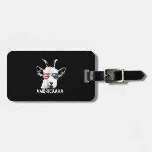 Patriotische Ziege Funny Goat America Gepäckanhänger