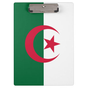 Patriotische Zwischenablage mit algerischer Flagge Klemmbrett
