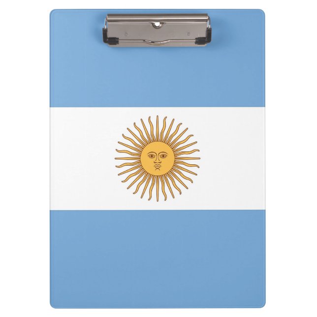 Patriotische Zwischenablage mit argentinischer Fla Klemmbrett (Vorderseite)