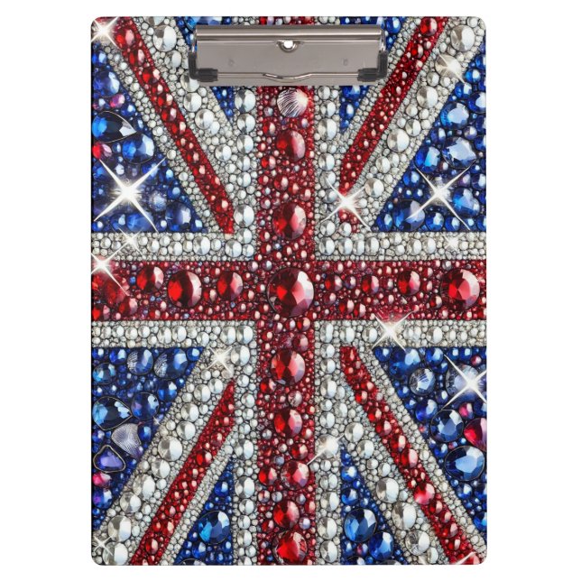 Patriotische Zwischenablage mit britischen Farben Klemmbrett (Vorderseite)