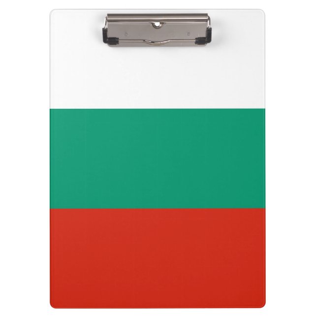 Patriotische Zwischenablage mit bulgarischer Flagg Klemmbrett (Vorderseite)