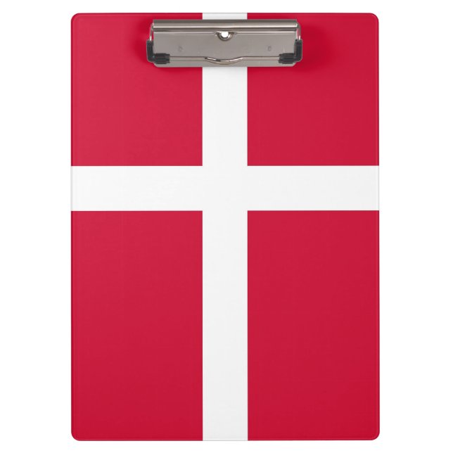 Patriotische Zwischenablage mit dänischer Flagge Klemmbrett (Vorderseite)