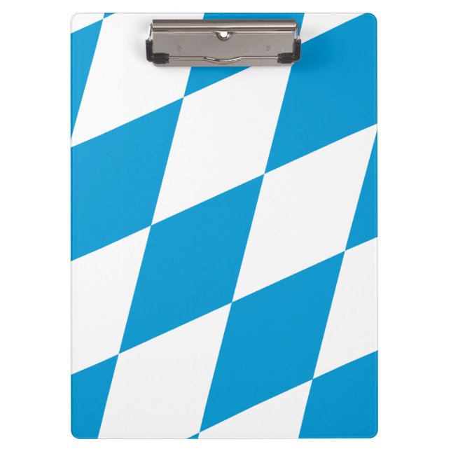 Patriotische Zwischenablage mit der Flagge Bayerns Klemmbrett (Vorderseite)