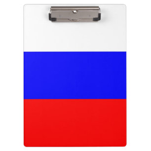 Patriotische Zwischenablage mit der Flagge Russlan Klemmbrett