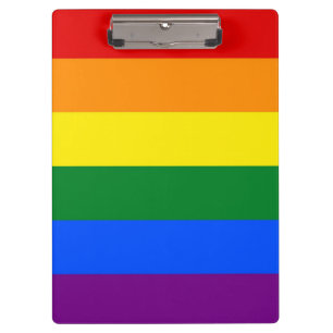 Patriotische Zwischenablage mit der Pride-Flagge f Klemmbrett