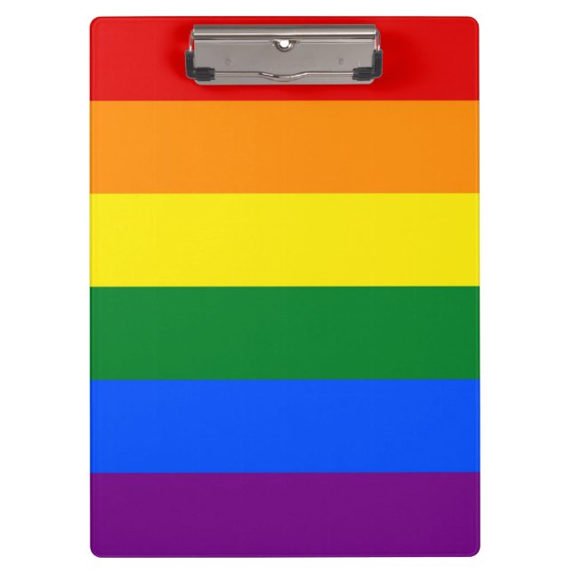 Patriotische Zwischenablage mit der Pride-Flagge f Klemmbrett (Vorderseite)