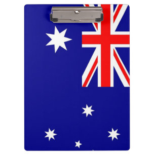 Patriotische Zwischenablage mit Flagge Australiens Klemmbrett