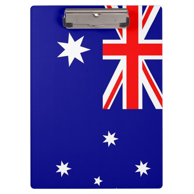 Patriotische Zwischenablage mit Flagge Australiens Klemmbrett (Vorderseite)