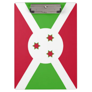 Patriotische Zwischenablage mit Flagge Burundis Klemmbrett