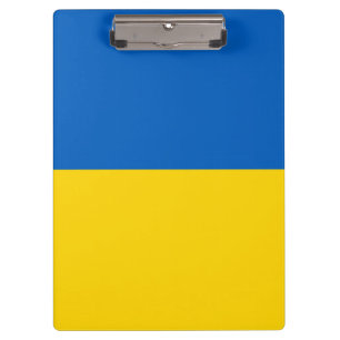 Patriotische Zwischenablage mit Flagge der Ukraine Klemmbrett