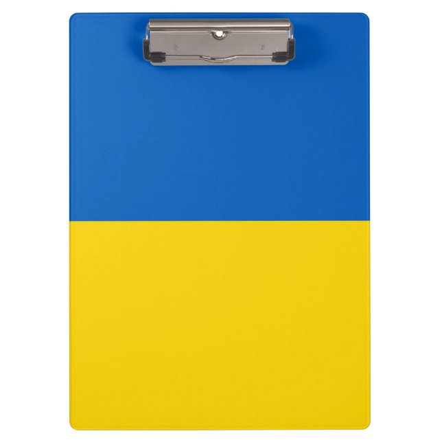 Patriotische Zwischenablage mit Flagge der Ukraine Klemmbrett (Vorderseite)