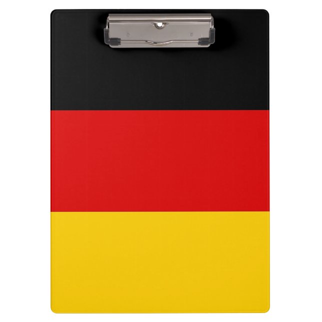 Patriotische Zwischenablage mit Flagge Deutschland Klemmbrett (Vorderseite)