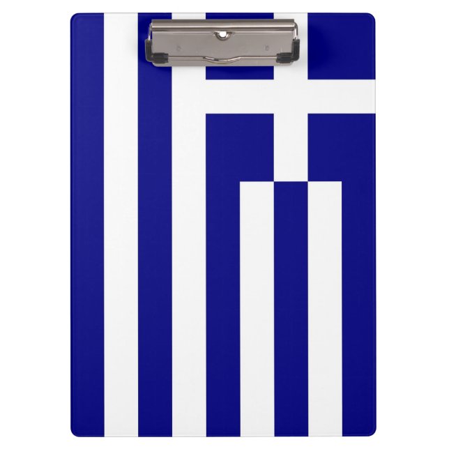 Patriotische Zwischenablage mit Flagge Griechenlan Klemmbrett (Vorderseite)