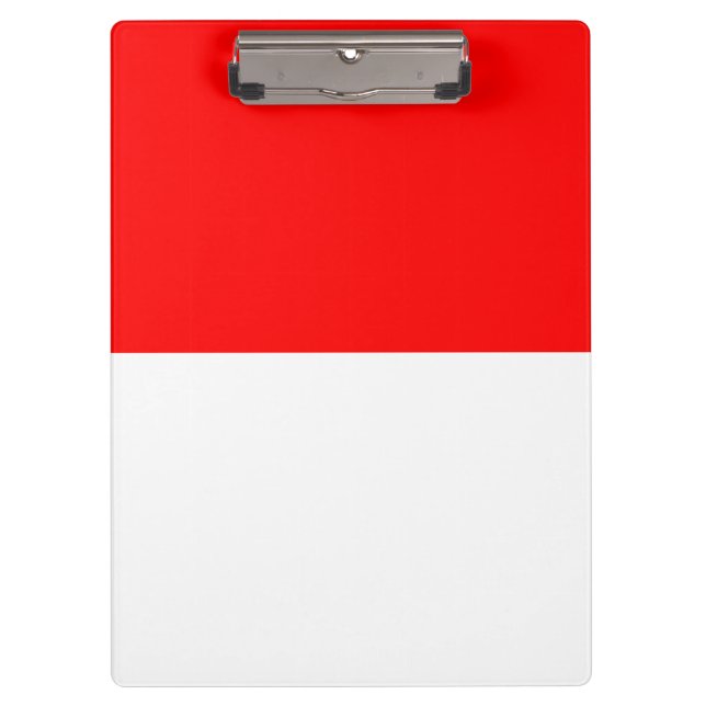 Patriotische Zwischenablage mit Flagge Indonesiens Klemmbrett (Vorderseite)