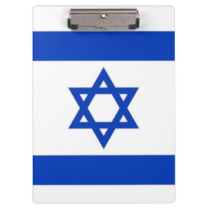 Patriotische Zwischenablage mit Flagge Israels Klemmbrett