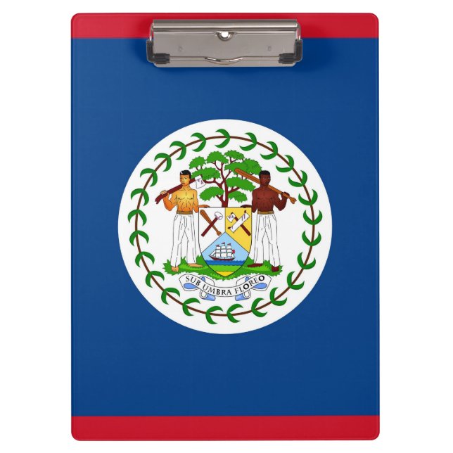 Patriotische Zwischenablage mit Flagge von Belize Klemmbrett (Vorderseite)