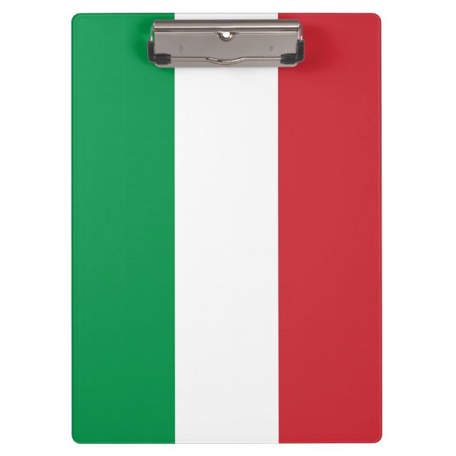 Patriotische Zwischenablage mit italienischer Flag Klemmbrett (Vorderseite)
