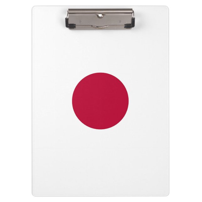 Patriotische Zwischenablage mit japanischer Flagge Klemmbrett (Vorderseite)