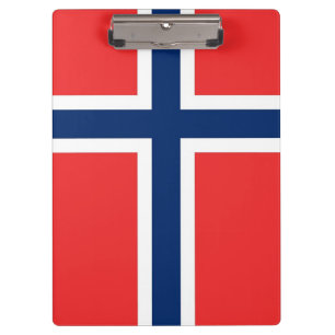 Patriotische Zwischenablage mit norwegischer Flagg Klemmbrett