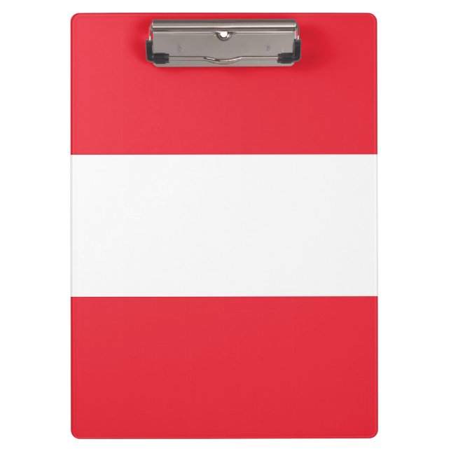 Patriotische Zwischenablage mit österreichischer F Klemmbrett (Vorderseite)