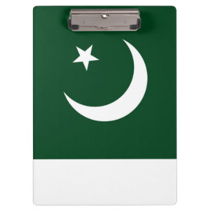 Patriotische Zwischenablage mit pakistanischer Fla Klemmbrett