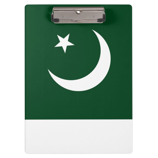 Patriotische Zwischenablage mit pakistanischer Fla Klemmbrett (Vorderseite)