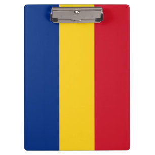 Patriotische Zwischenablage mit rumänischer Flagge Klemmbrett