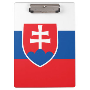 Patriotische Zwischenablage mit slowakischer Flagg Klemmbrett