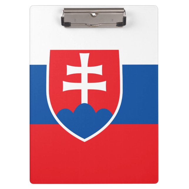 Patriotische Zwischenablage mit slowakischer Flagg Klemmbrett (Vorderseite)