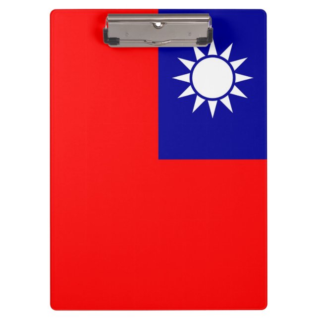 Patriotische Zwischenablage mit taiwanischer Flagg Klemmbrett (Vorderseite)