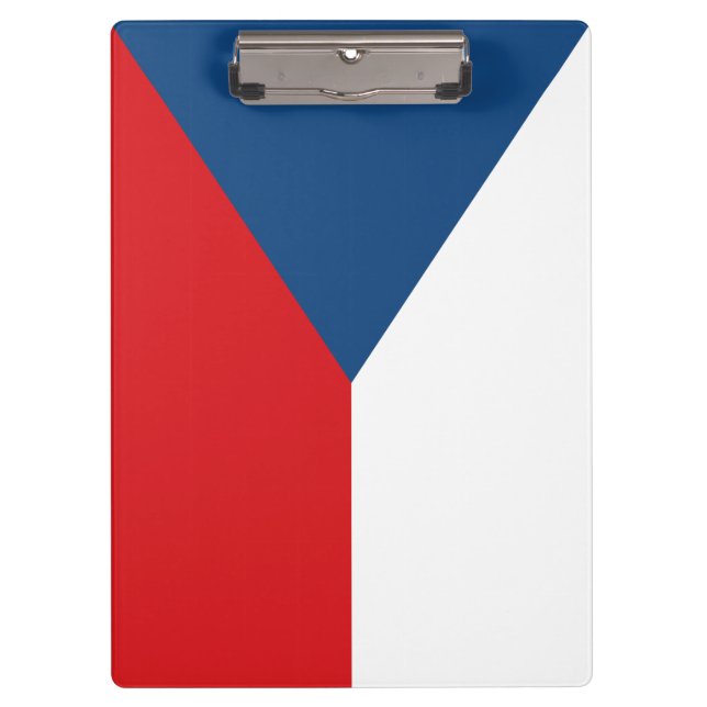 Patriotische Zwischenablage mit tschechischer Flag Klemmbrett (Vorderseite)