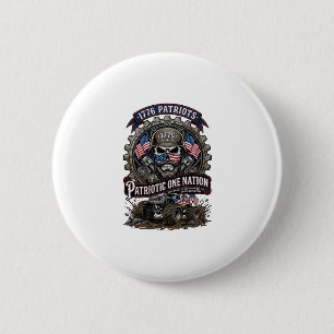 Patriotischer 1776 Geländewagen-Schädel-Monstertru Button