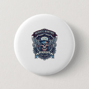 Patriotischer 1776 Geländewagen-Schädel-Monstertru Button
