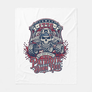 Patriotischer 1776 Geländewagen-Schädel-Monstertru Fleecedecke
