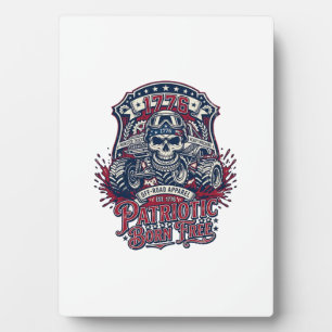 Patriotischer 1776 Geländewagen-Schädel-Monstertru Fotoplatte
