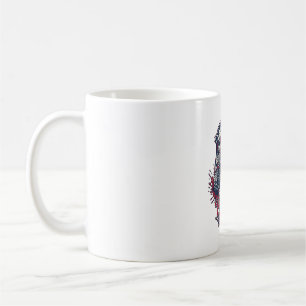 Patriotischer 1776 Geländewagen-Schädel-Monstertru Kaffeetasse