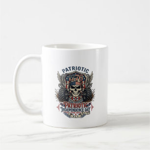 Patriotischer 1776 Geländewagen-Schädel-Monstertru Kaffeetasse