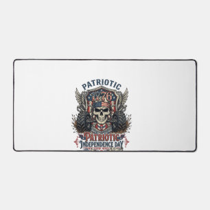 Patriotischer 1776 Geländewagen-Schädel-Monstertru Schreibtischunterlage