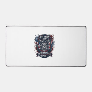 Patriotischer 1776 Geländewagen-Schädel-Monstertru Schreibtischunterlage