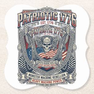 Patriotischer 1776 Geländewagen-Schädel-Monstertru Untersetzer