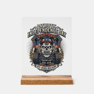 Patriotischer 1776 Geländewagen-Totenkopf-Monstert Acrylschild