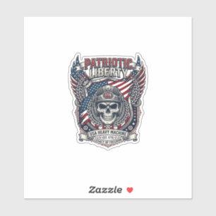 Patriotischer 1776 Geländewagen-Totenkopf-Monstert Aufkleber
