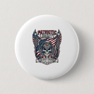 Patriotischer 1776 Geländewagen-Totenkopf-Monstert Button